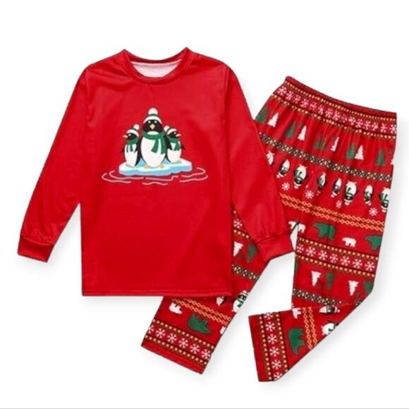 NWT Penguin Kids Holiday Pajama Set - Picture 1 of 3